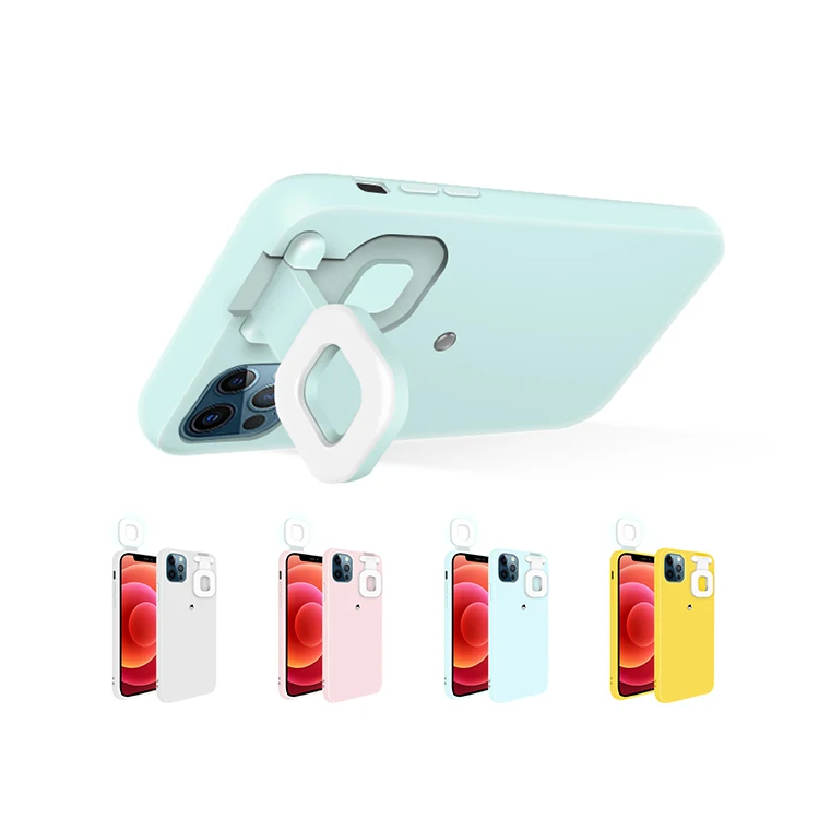 Candy Solid Color Light Up Selfie Flash Phone Case With Ring Light For Iphone 12 Case Covers
Candy Solid Color Light Up Selfie Flash Phone Case With Ring Light For Iphone 12 Case Covers