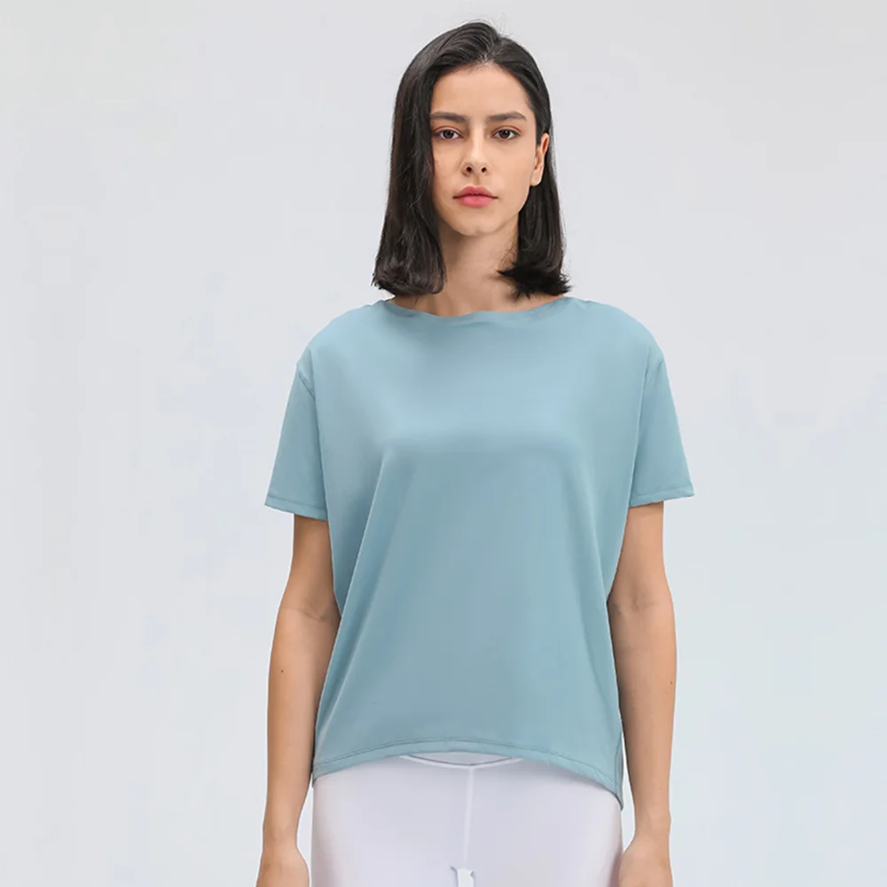 2021 new Women Yoga Fitness Short Sleeves Tops dropshipping waist trainer High Quality Hoodies Loose Comfortable Sweatshirts
2021 new Women Yoga Fitness Short Sleeves Tops dropshipping waist trainer High Quality Hoodies Loose Comfortable Sweatshirts
