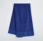 HS Embroidery African Polish Swiss Voile Lace Fabric