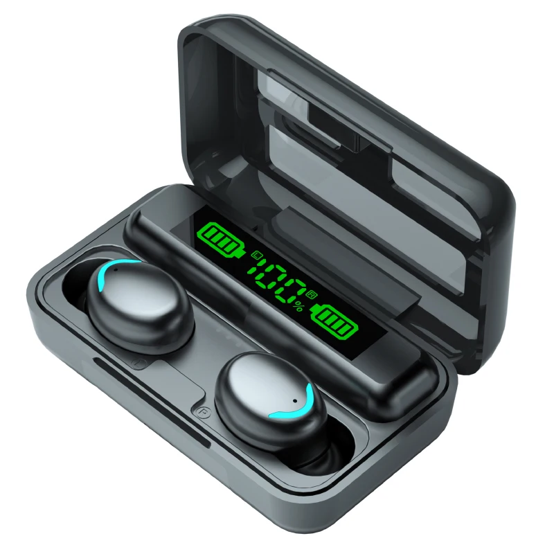 BT5.0 LED Display Charging HIFI Sound Earphone Sport Headset Wireless Headphones Portable Power Bank Earbuds, Black
BT5.0 LED Display Charging HIFI Sound Earphone Sport Headset Wireless Headphones Portable Power Bank Earbuds, Black