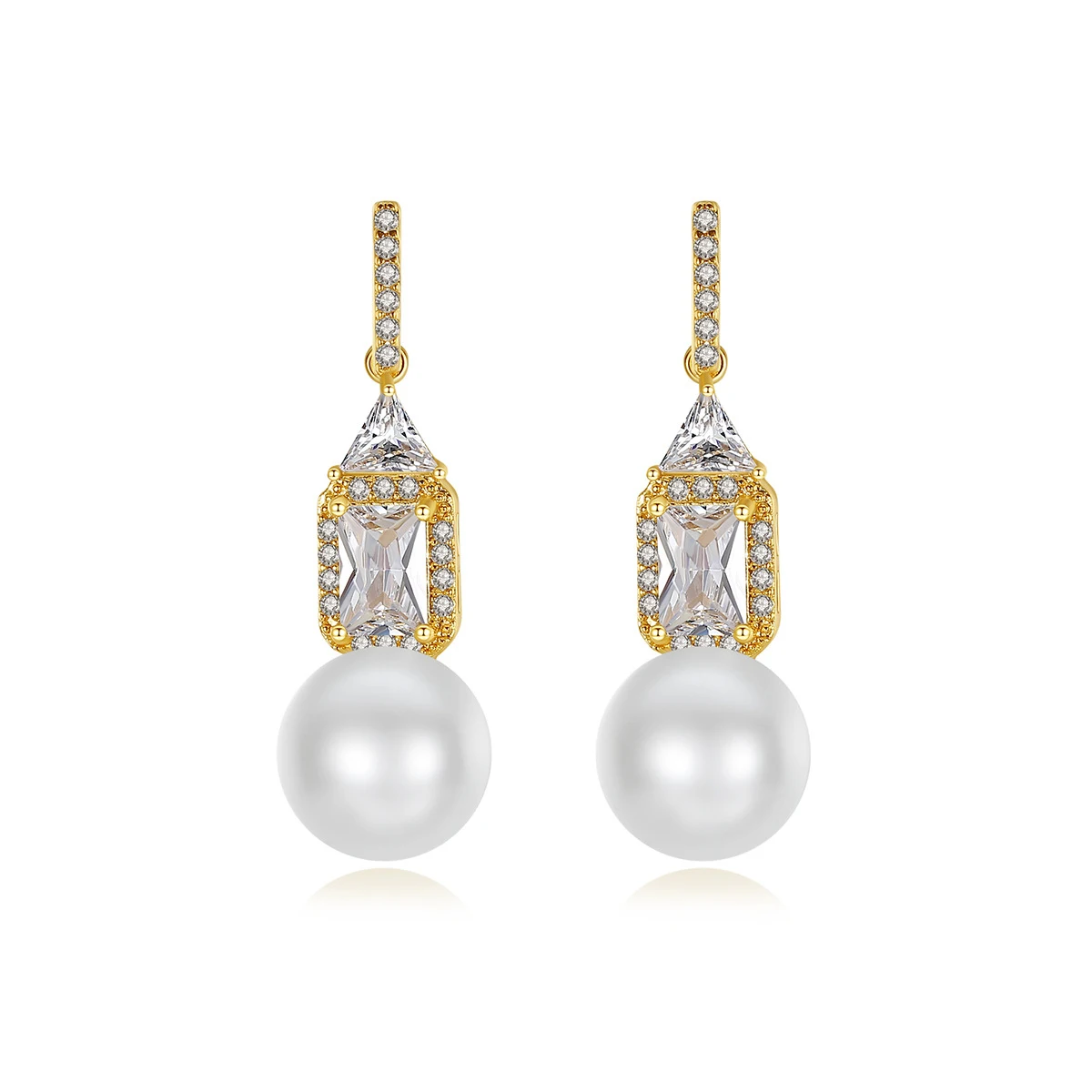 

LUOTEEMI White Imitation Pearl Earrings Party Jewelry Earings New Fashion Drop Earrings for Women