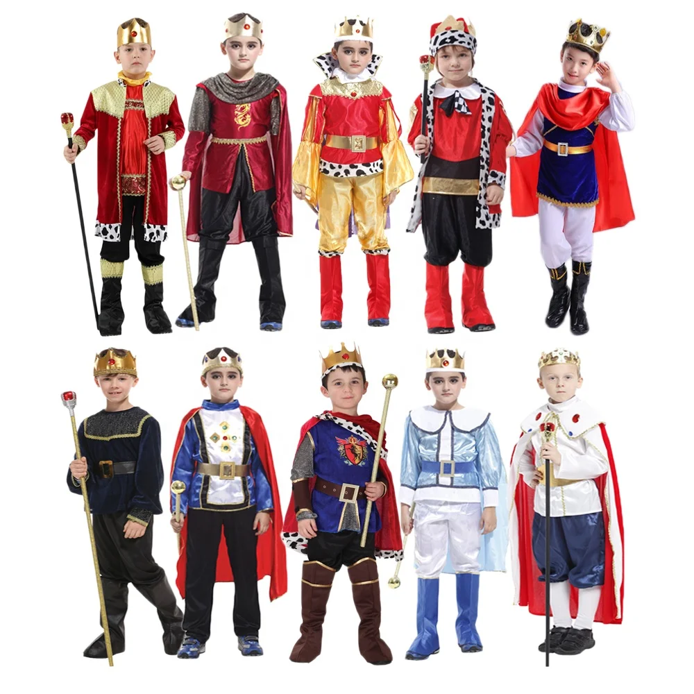 

Halloween Party Fancy Dress Up Knight Carnival Warrior Kids Costumes Anime Cosplay King Prince Boys Costume, As picture
