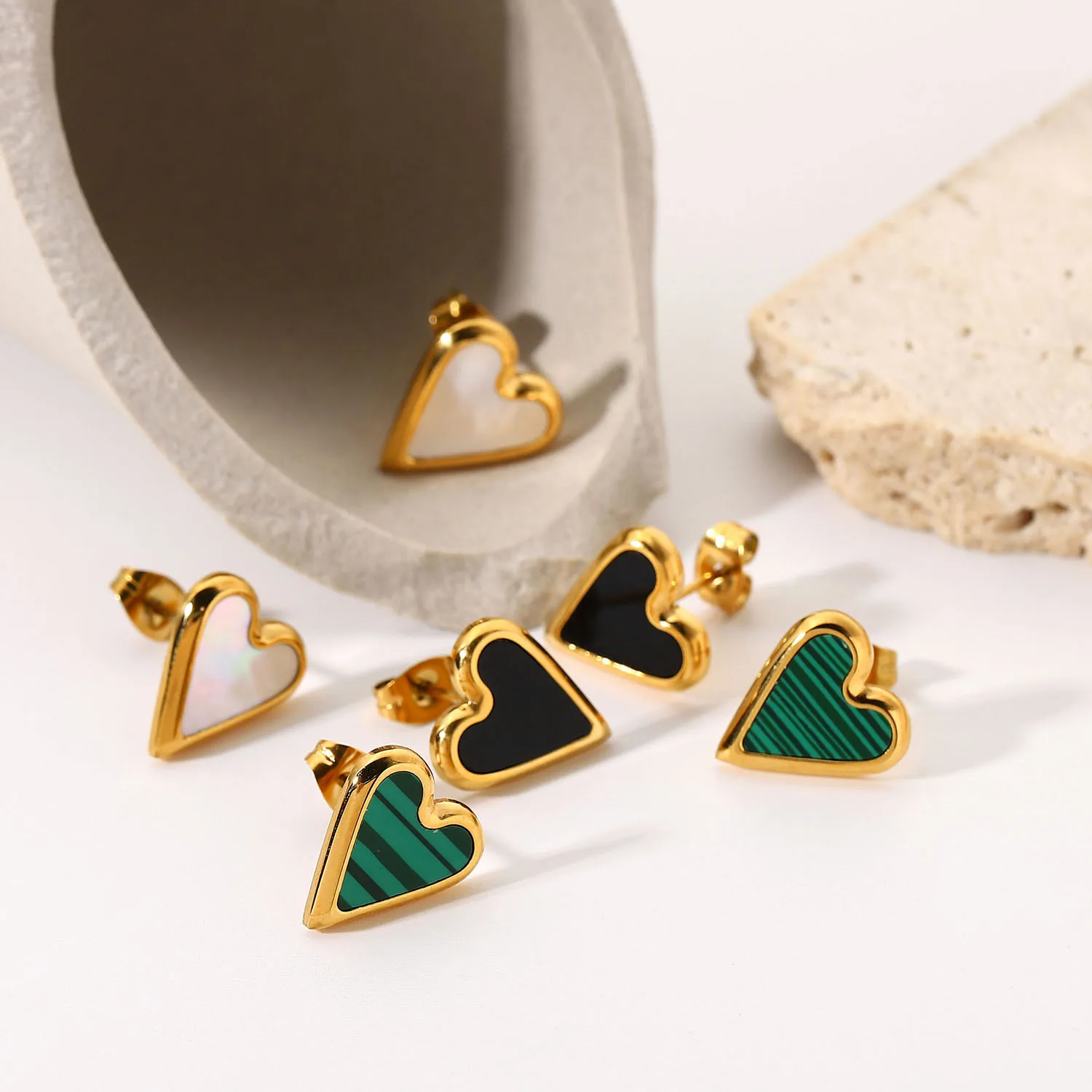 fashion natural stone heart earrings stainless steel heart earrings design earrings jewelry women
fashion natural stone heart earrings stainless steel heart earrings design earrings jewelry women