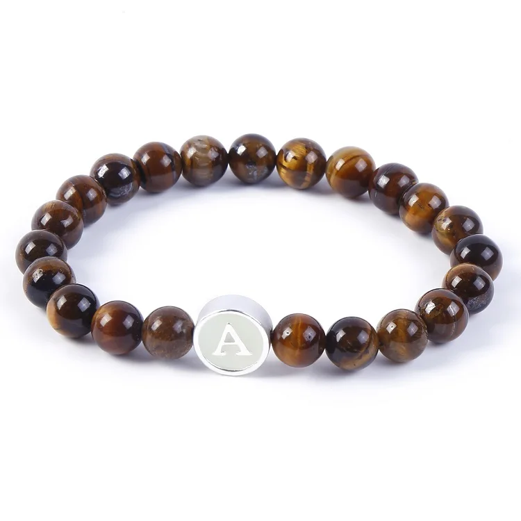 Jane Eyre Wholesale High Quality Luminous 26 Initials 8 mm Natural Beaded Tiger's-eye Bead Letters Bracelets
Jane Eyre Wholesale High Quality Luminous 26 Initials 8 mm Natural Beaded Tiger's-eye Bead Letters Bracelets