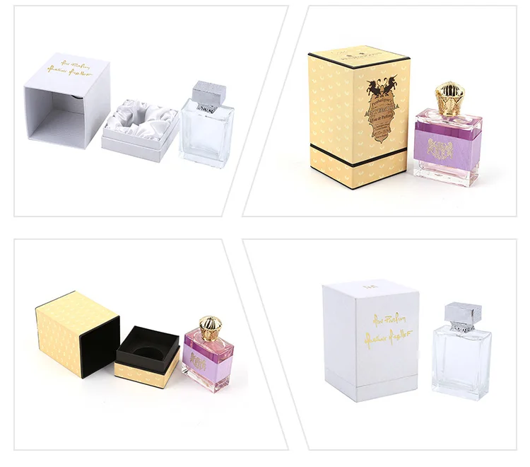elegant fancy cardboard paper cosmetic perfume gift packaging