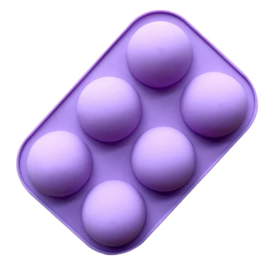 10 colors Non Stick can mix color quantity packing 6 Holes Silicone Baking Mold for 3D Bakeware Chocolate Half Ball Sphere Mold
10 colors Non Stick can mix color quantity packing 6 Holes Silicone Baking Mold for 3D Bakeware Chocolate Half Ball Sphere Mold