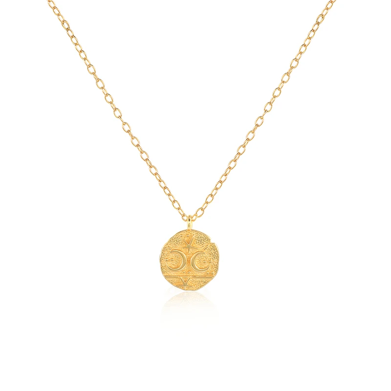 CANNER Female Elegant Jewelry Fashion Simple S925 Sterling Silver Retro Star Moon Round Ladies Woman Pendant Necklace
CANNER Female Elegant Jewelry Fashion Simple S925 Sterling Silver Retro Star Moon Round Ladies Woman Pendant Necklace