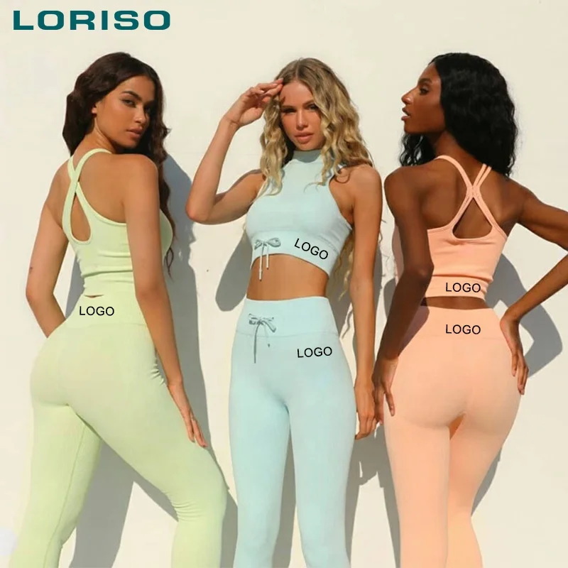 2022 trend women ribbed active apparel gym gear fitness clothes unbranded activewear clothing 2 piece leggins active wear set, Multicolor optional
2022 trend women ribbed active apparel gym gear fitness clothes unbranded activewear clothing 2 piece leggins active wear set, Multicolor optional
