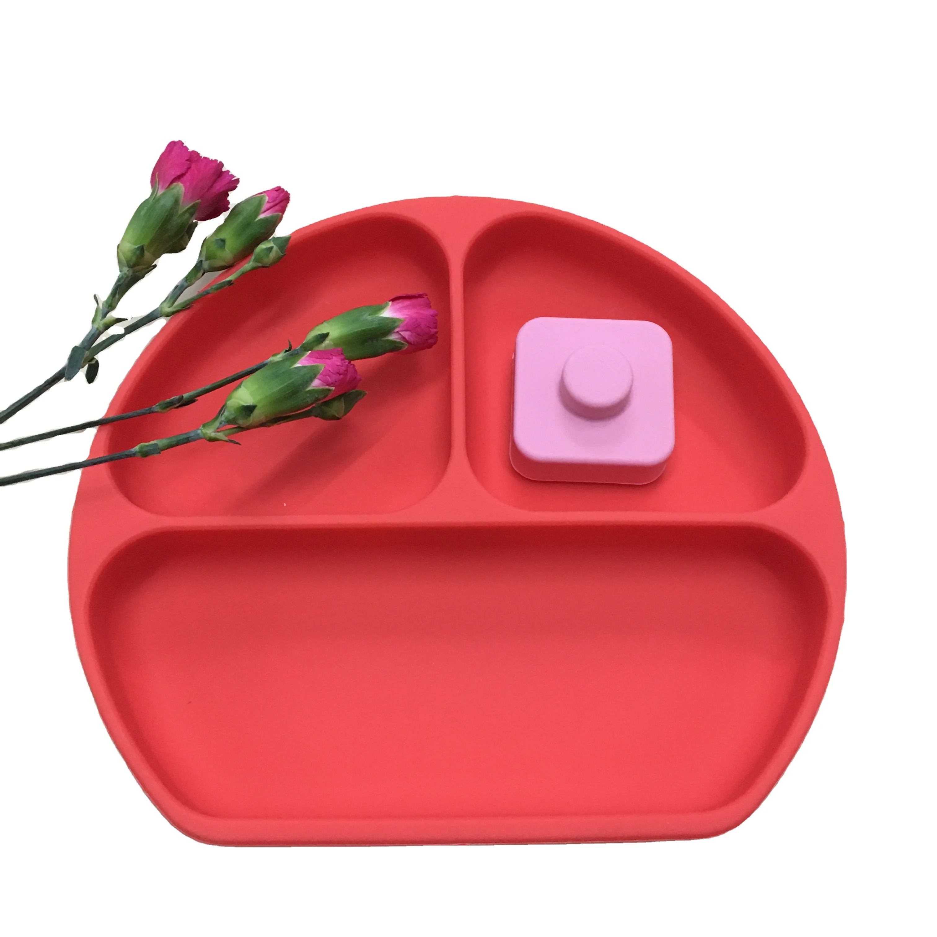 Suction Baby Silicone plate Feeding Placemat, Non-Slip Toddlers Food Feeding baby plate with cover for Children, Natural 
Suction Baby Silicone plate Feeding Placemat, Non-Slip Toddlers Food Feeding baby plate with cover for Children, Natural