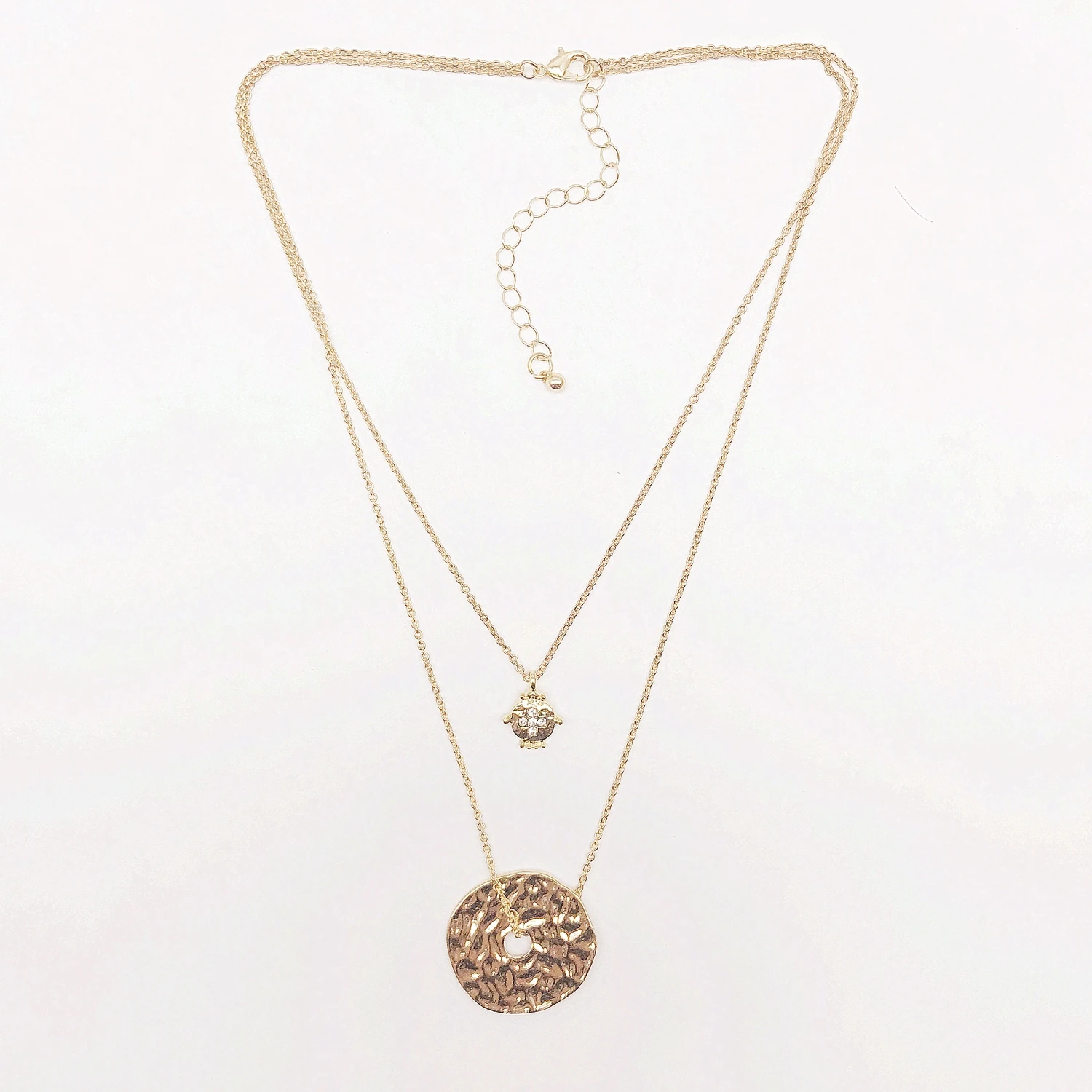 2020 High Fashion Double Layered Hammered Round Pendant Owl Drop Necklace for Women and Girls, Gold
2020 High Fashion Double Layered Hammered Round Pendant Owl Drop Necklace for Women and Girls, Gold