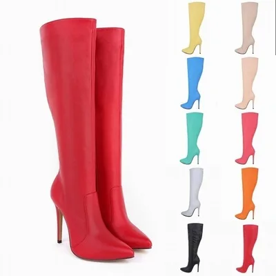 Most Popular Factory Winter Shoes Solid Color Thin Women's Boots With Long Stiletto High Heels heel boots for ladies, 10 colors
Most Popular Factory Winter Shoes Solid Color Thin Women's Boots With Long Stiletto High Heels heel boots for ladies, 10 colors