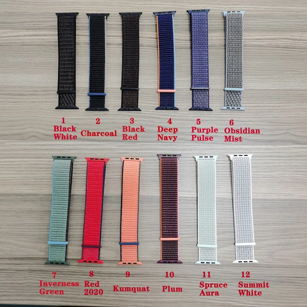 Apple Watch Band Strap 44mm 42mm Bracelet Woven Nylon Loop Watch Band For IWatch Band Series 6/5/4/3/2/1, 12 colors
Apple Watch Band Strap 44mm 42mm Bracelet Woven Nylon Loop Watch Band For IWatch Band Series 6/5/4/3/2/1, 12 colors