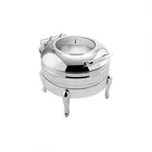 2019 new round induction stainless steel dish food warmer display for wedding