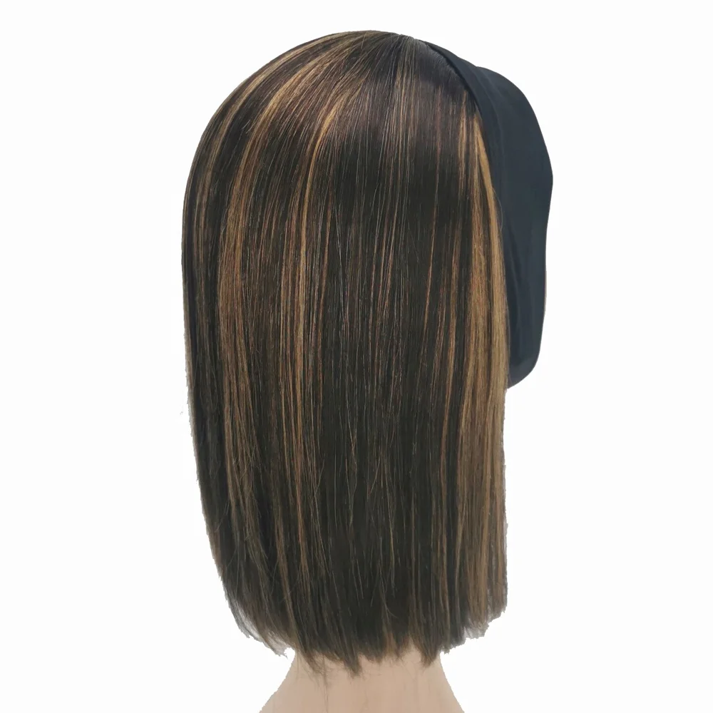 Popular Headband Wig 100%Human Hair Wig None Lace Front Wig with Headband Attached Brown Color with Blonde Highlights
Popular Headband Wig 100%Human Hair Wig None Lace Front Wig with Headband Attached Brown Color with Blonde Highlights