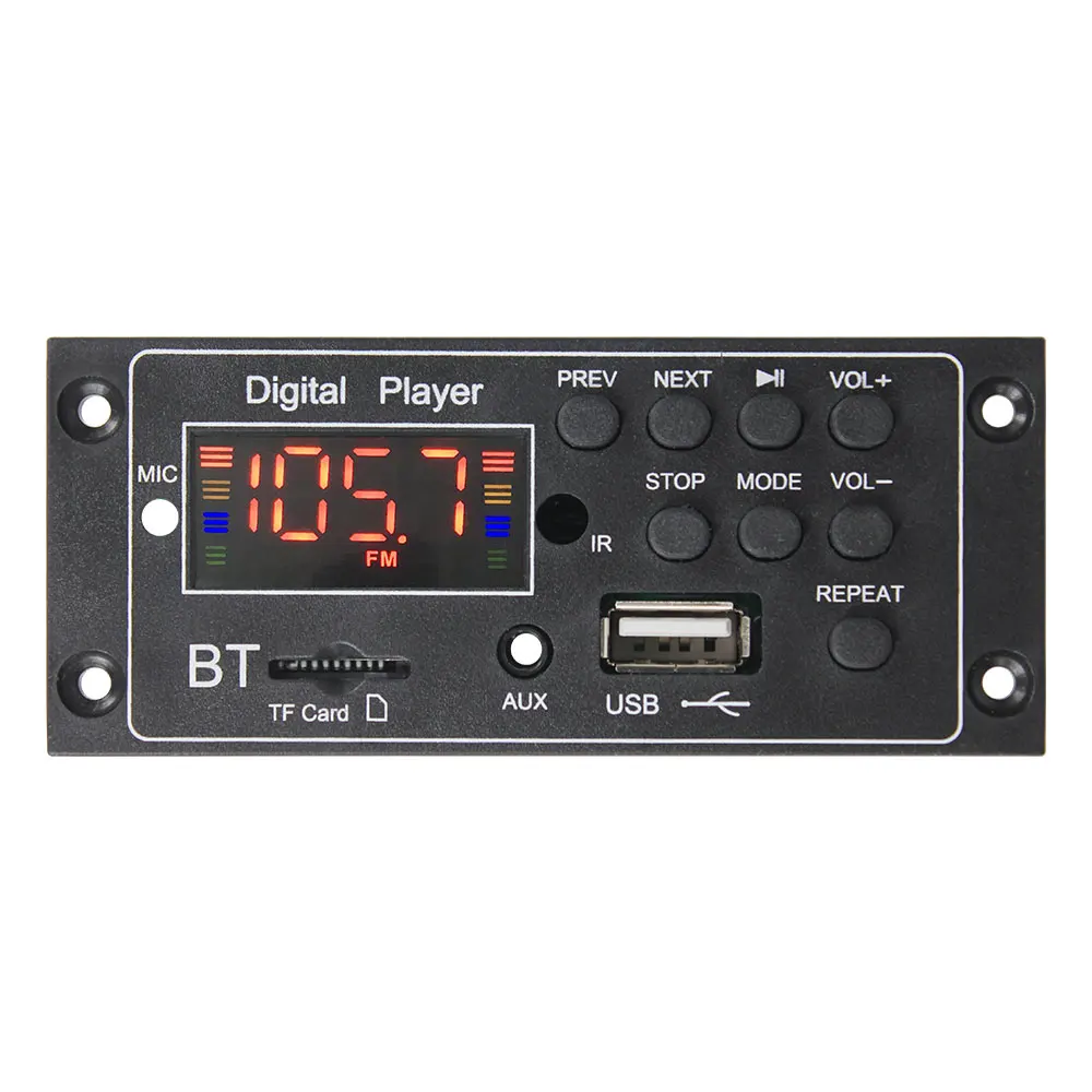 Car Speaker Accessories MP3 Decoder Board Bluetooth Speaker MP3 Play Module With Mic
Car Speaker Accessories MP3 Decoder Board Bluetooth Speaker MP3 Play Module With Mic