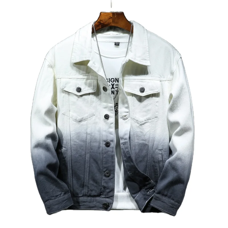 Fashion Personality gradient Cotton Men's Denim Jacket Streetwear Men Motorcycle Casual Jeans Coat Outerwear 3XL, Blue
Fashion Personality gradient Cotton Men's Denim Jacket Streetwear Men Motorcycle Casual Jeans Coat Outerwear 3XL, Blue