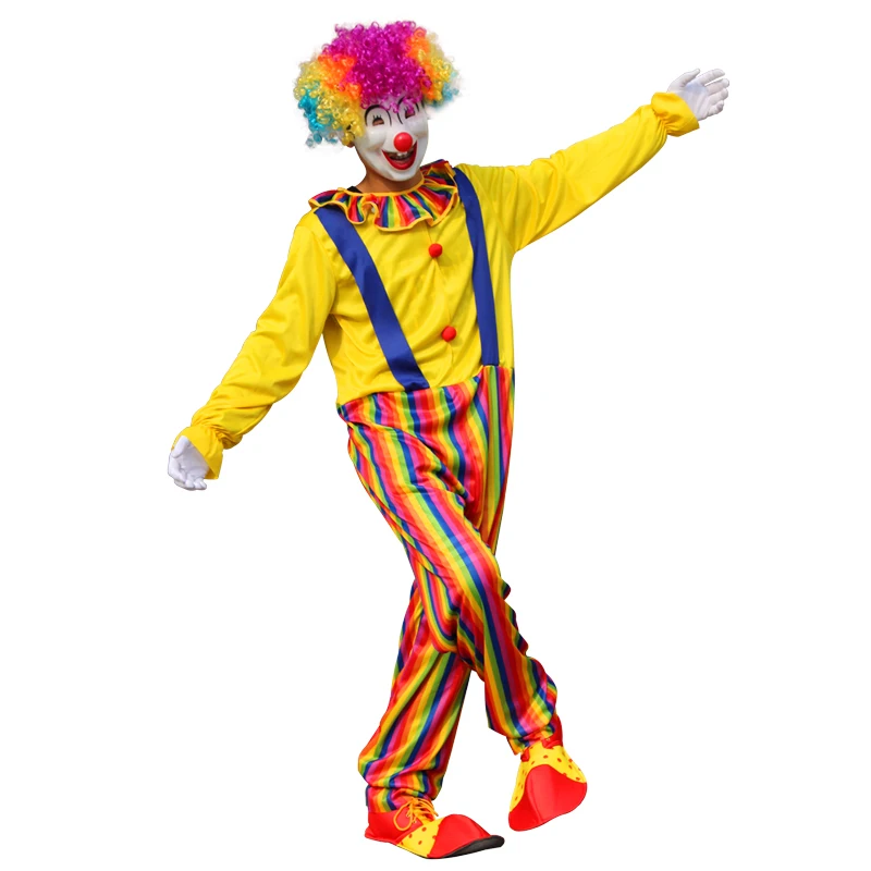 Long sleeve clown costume adult male suit cosplay wig hat shoes high quality large inventory
Long sleeve clown costume adult male suit cosplay wig hat shoes high quality large inventory