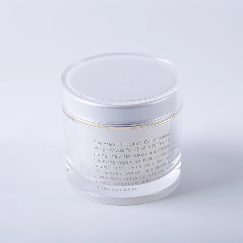 custom design high quality empty refill skin care face cream acrylic cosmetic jar