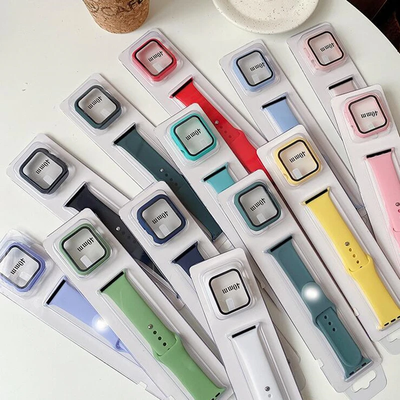 2022 2 in 1 Sport Watch Strap Rubber Wrist Strap Watch Bands Protector Case For Apple Watch All Series 38mm 42mm Strap Bracelet, Color silicone
2022 2 in 1 Sport Watch Strap Rubber Wrist Strap Watch Bands Protector Case For Apple Watch All Series 38mm 42mm Strap Bracelet, Color silicone