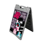 Advertising outdoor wind resistant a frame sidewalk sign stand plastic sandwich board