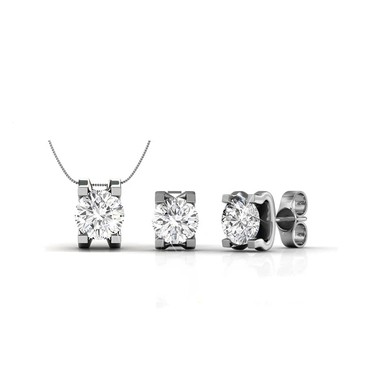 Custom Jewelry Manufacturer Bright Luxury Wedding Jewelry Necklace Stud Earrings Sterling Silver 925 Set for Women, Silver,gold,rose gold
Custom Jewelry Manufacturer Bright Luxury Wedding Jewelry Necklace Stud Earrings Sterling Silver 925 Set for Women, Silver,gold,rose gold