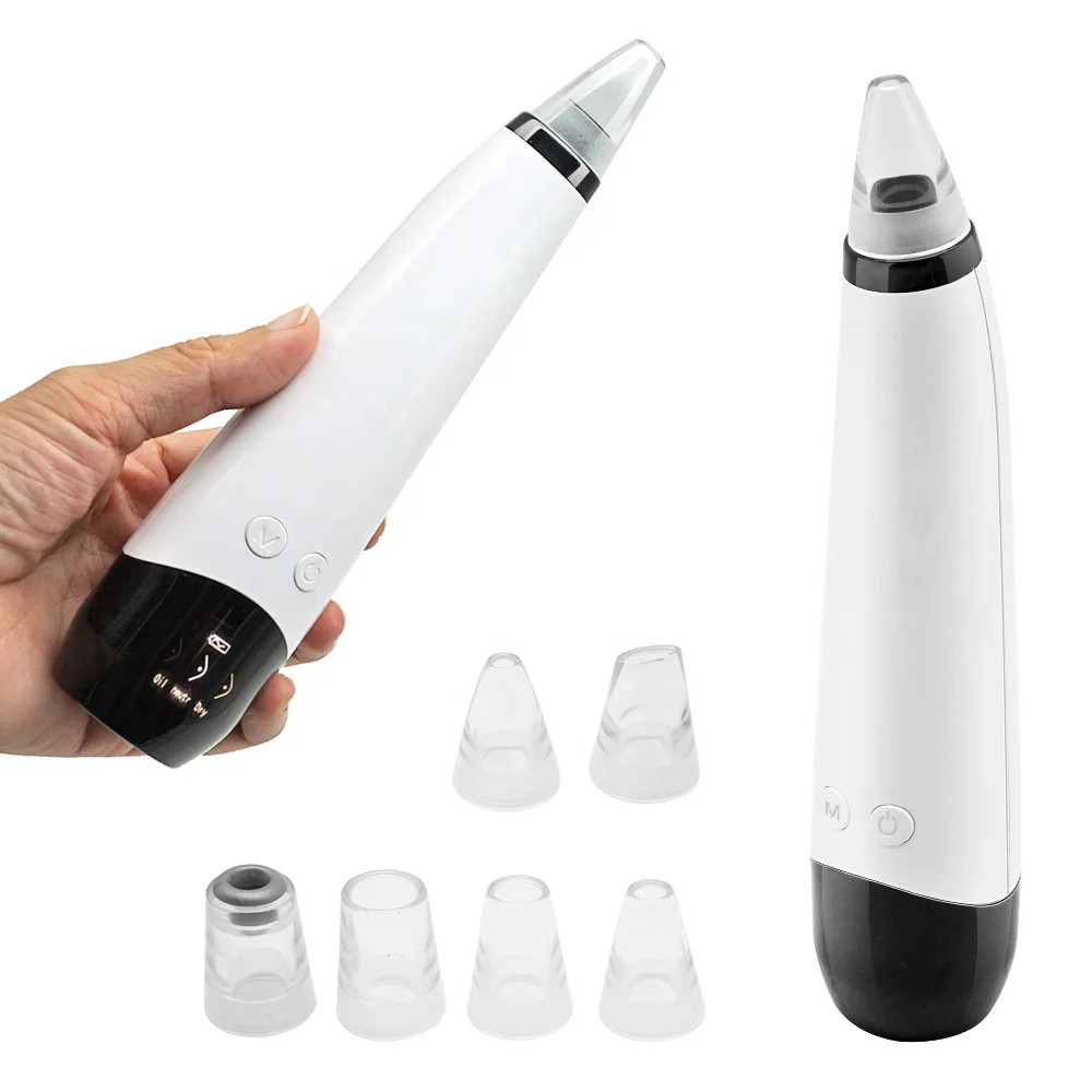 Good Quality 6 in 1 USB Rechargeable Blackhead Remover Vacuum for deep cleaning pores, White
Good Quality 6 in 1 USB Rechargeable Blackhead Remover Vacuum for deep cleaning pores, White