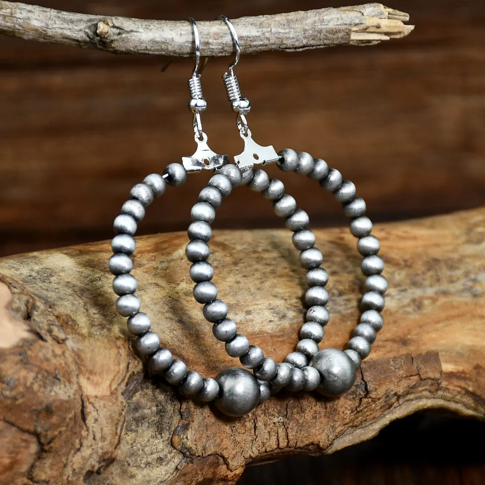 Unique CCB Beads Women's Earring Alloy Round Beaded Large Hoop Pendant Earring Wholesale
Unique CCB Beads Women's Earring Alloy Round Beaded Large Hoop Pendant Earring Wholesale