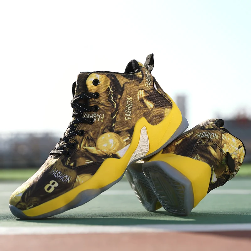Men Professional Basketball Shoes Cushioning Breathable Lace-Up Sneakers Printing Sport Shoes Medium cut 3 Colors Training Shoes, Grey,yellow,red
Men Professional Basketball Shoes Cushioning Breathable Lace-Up Sneakers Printing Sport Shoes Medium cut 3 Colors Training Shoes, Grey,yellow,red