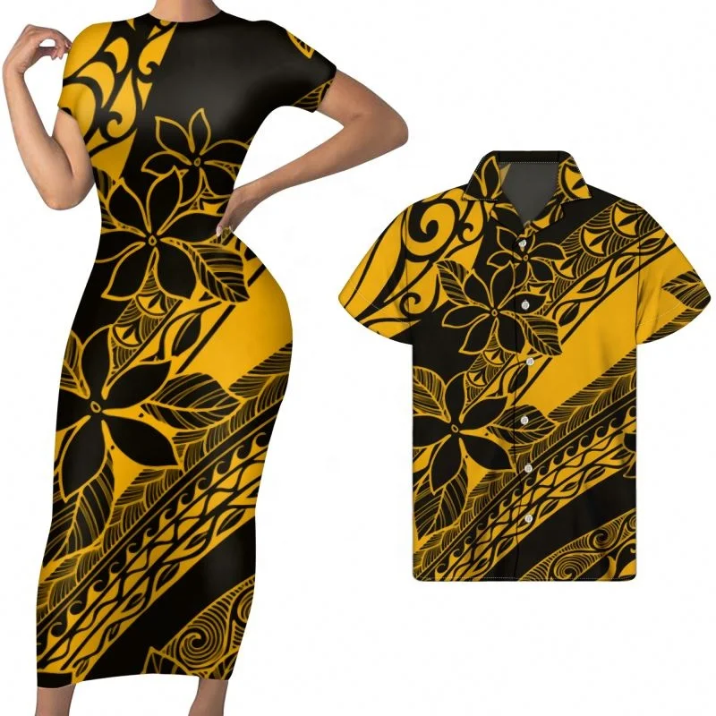 African Style Couple Clothing Yellow/orange Tribal Polynesian Print Summer Couple Clothing 2021 2pcs Women Short Sleeve Maxi, Customized color
African Style Couple Clothing Yellow/orange Tribal Polynesian Print Summer Couple Clothing 2021 2pcs Women Short Sleeve Maxi, Customized color