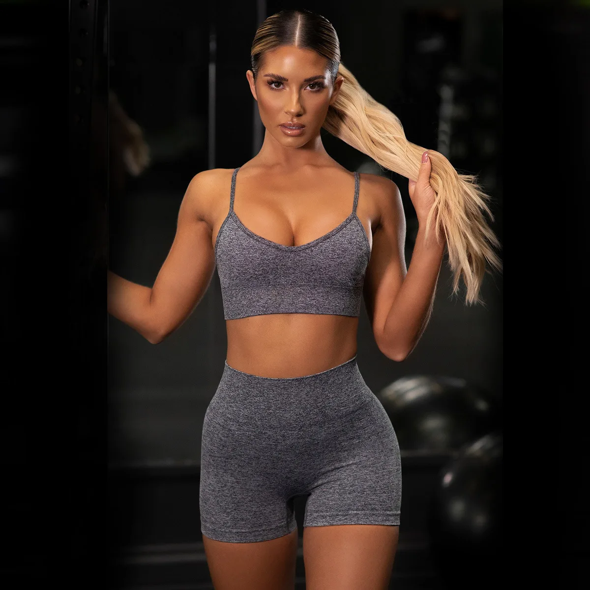 Summer 2 Pieces Gym Yoga Wear Clothing Seamless running Yoga Set High Impact Sport Bra Scrunch Butt Seamless Yoga Shorts Set, Fourteen colors
Summer 2 Pieces Gym Yoga Wear Clothing Seamless running Yoga Set High Impact Sport Bra Scrunch Butt Seamless Yoga Shorts Set, Fourteen colors