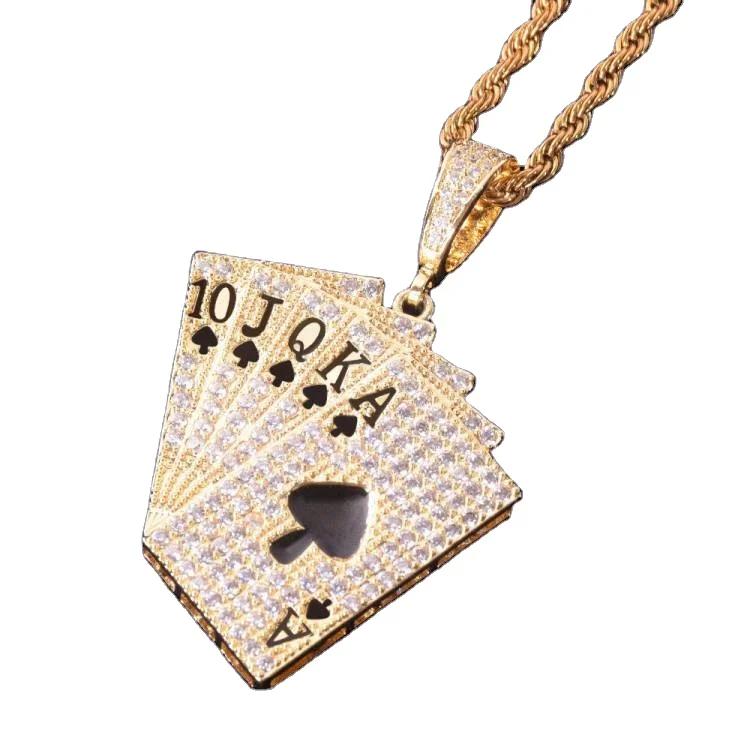 Hip Hop Copper Micro-Inlaid Zircon Pendant Jewelry Poker Necklace, See picture
Hip Hop Copper Micro-Inlaid Zircon Pendant Jewelry Poker Necklace, See picture