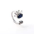 Selling well around the world open finger Crystal glass rings