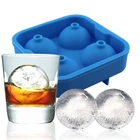 Cube 4 Cavity Jumbo Silicone Ice Tray Silicone Ice Cube Tray For Whiskey