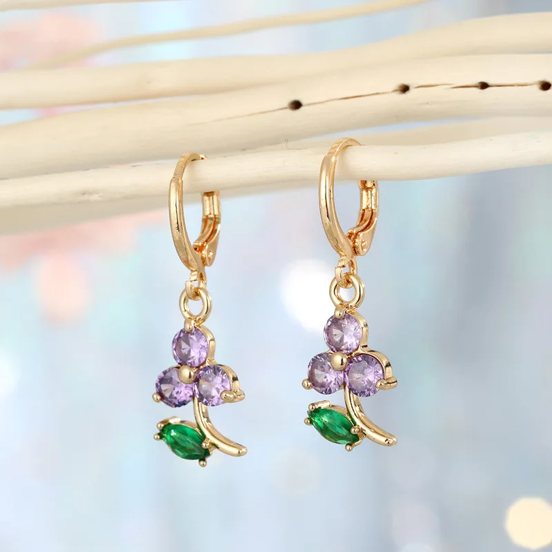 New Arrival Sweet Jewelry Leaves Flower Clip On Earrings Cute Pink Zirconia Flower Leaf Drop Earrings
New Arrival Sweet Jewelry Leaves Flower Clip On Earrings Cute Pink Zirconia Flower Leaf Drop Earrings