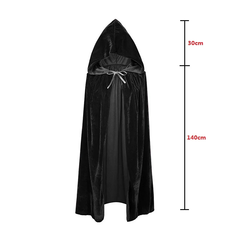 Hot Sale Adults Hooded Cape Halloween Velvet Witch Long Cloaks Women Men Masquerade Robe, As pictures show
Hot Sale Adults Hooded Cape Halloween Velvet Witch Long Cloaks Women Men Masquerade Robe, As pictures show