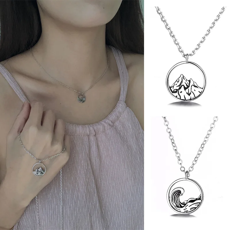 mountain necklace Vintage silver mountain and sea pendant necklace couple necklace men and women(RG2NN2135)
mountain necklace Vintage silver mountain and sea pendant necklace couple necklace men and women(RG2NN2135)