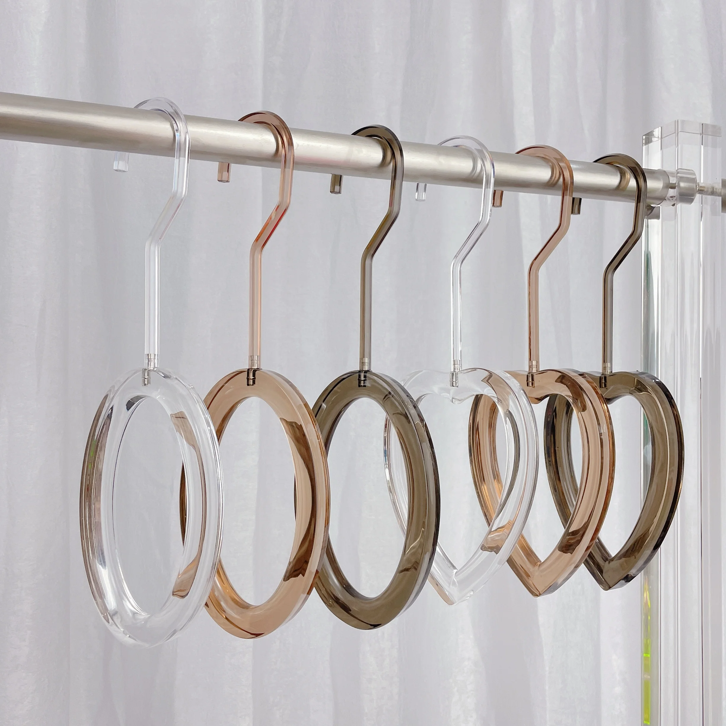 custom oem/odm design acrylic transparent material clear round plastic scarf hangers, Customized
custom oem/odm design acrylic transparent material clear round plastic scarf hangers, Customized