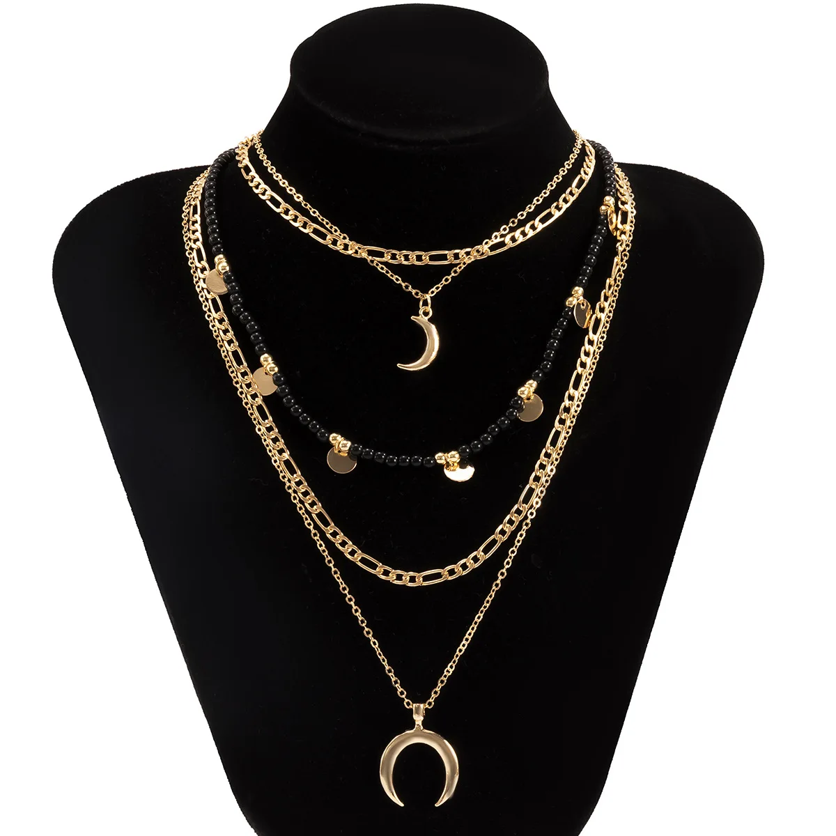 multilayer layer chain moon plat fashion jewelry2021 trendy set bridal 18k gold plated chain pendants necklace for Choker women, Yellow gold
multilayer layer chain moon plat fashion jewelry2021 trendy set bridal 18k gold plated chain pendants necklace for Choker women, Yellow gold