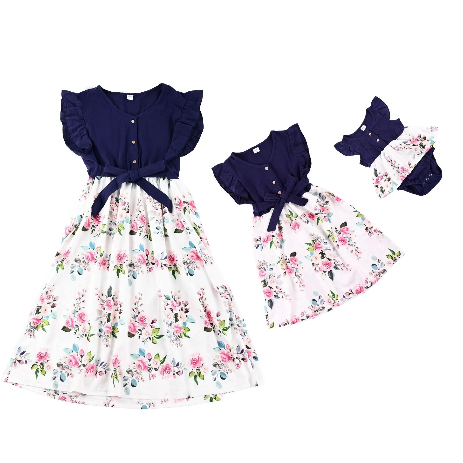 Cute mommy and me floral print dress family outfits summer boutique baby girls short sleeve flutter dress wholesale
Cute mommy and me floral print dress family outfits summer boutique baby girls short sleeve flutter dress wholesale