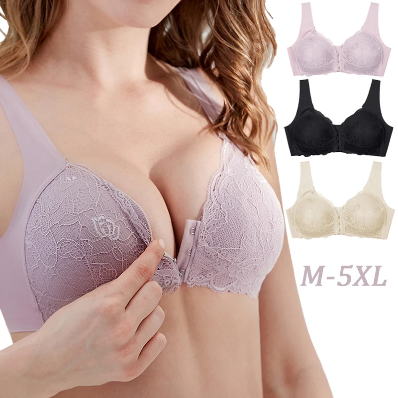 Dropshipping Seamless Push-up Front Hook Bra Womens Plus Size Front Closure Lace Seamless Bras, Black/purple/nude
Dropshipping Seamless Push-up Front Hook Bra Womens Plus Size Front Closure Lace Seamless Bras, Black/purple/nude
