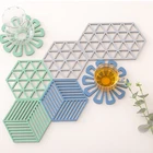 2020 Top selling custom shapes kitchen heart resistant mats hot pot holder silicone trivet mat