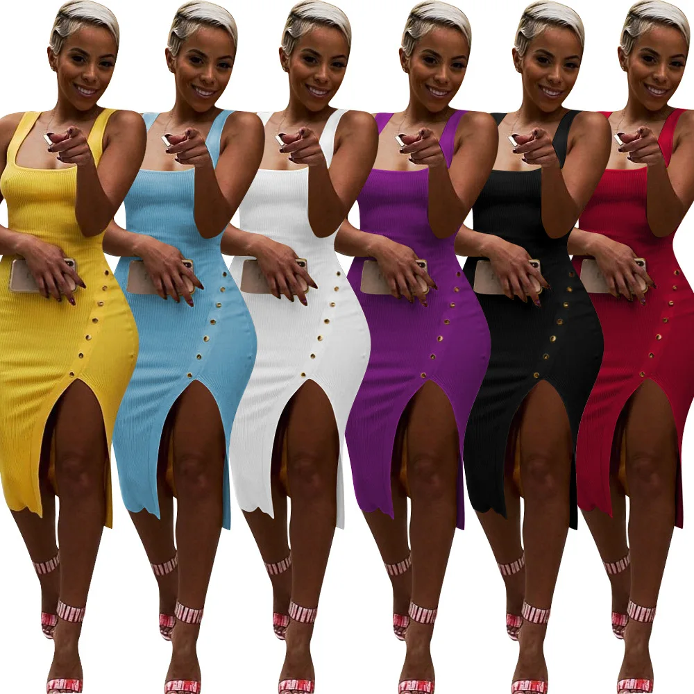 2021 new arrival spring summer fashion solid color knitting ladies dress Sexy Club Dresses, As pic
2021 new arrival spring summer fashion solid color knitting ladies dress Sexy Club Dresses, As pic