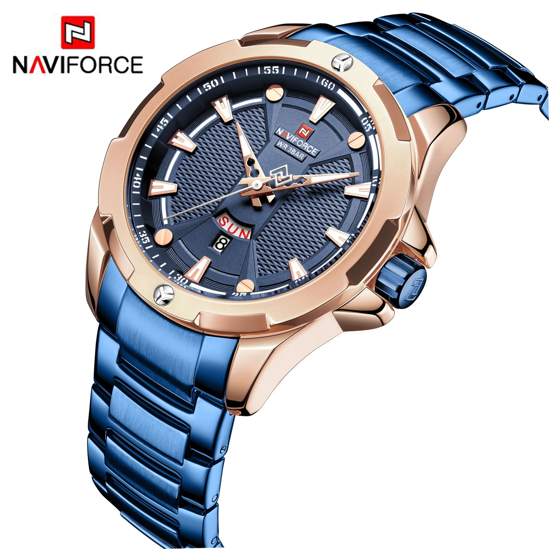 NAVIFORCE 9161 Top Brand China Factory Direct Sell Stainless Steel Quartz Watches Waterproof Wristwatch
NAVIFORCE 9161 Top Brand China Factory Direct Sell Stainless Steel Quartz Watches Waterproof Wristwatch