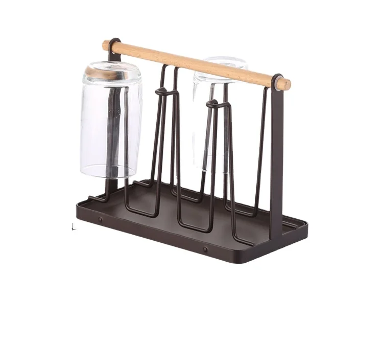 Metal Bottle Drying Organizer with Wood Handle for 6 Cups or Mugs Stand with Drain Tray Cup Drying Rack
Metal Bottle Drying Organizer with Wood Handle for 6 Cups or Mugs Stand with Drain Tray Cup Drying Rack