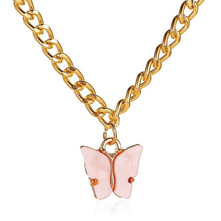 Wholesale Gold Plated Colorful Mini Pendant Short Choker Girls Ladies Charm Acrylic Butterfly Necklace Jewelry For Women, As photo
Wholesale Gold Plated Colorful Mini Pendant Short Choker Girls Ladies Charm Acrylic Butterfly Necklace Jewelry For Women, As photo