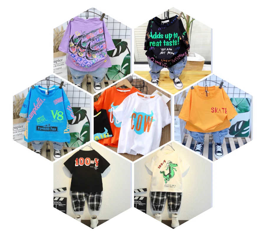 Newly designed 2021 wholesale children's boutique short sleeve suit fashionable summer t-shirt shorts
Newly designed 2021 wholesale children's boutique short sleeve suit fashionable summer t-shirt shorts