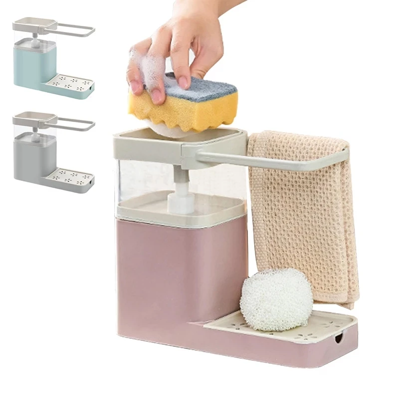AA158 3 in 1 Multifunctional Cleaning Combination Kitchen Towel Rack Sponge Holder Soap Dispenser Manual Press Soap Liquid Box
AA158 3 in 1 Multifunctional Cleaning Combination Kitchen Towel Rack Sponge Holder Soap Dispenser Manual Press Soap Liquid Box