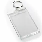 Custom Rectangle Photo Insert Crystal Clear Blank Acrylic Keychain