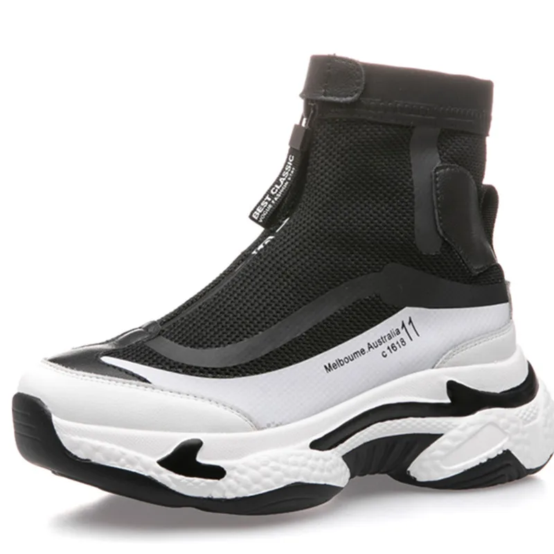 2020 Fashion Woman Chunky Sneakers Zipper Breathable Women Platform Shoes Trainers Lady black White Women Sneakers
2020 Fashion Woman Chunky Sneakers Zipper Breathable Women Platform Shoes Trainers Lady black White Women Sneakers
