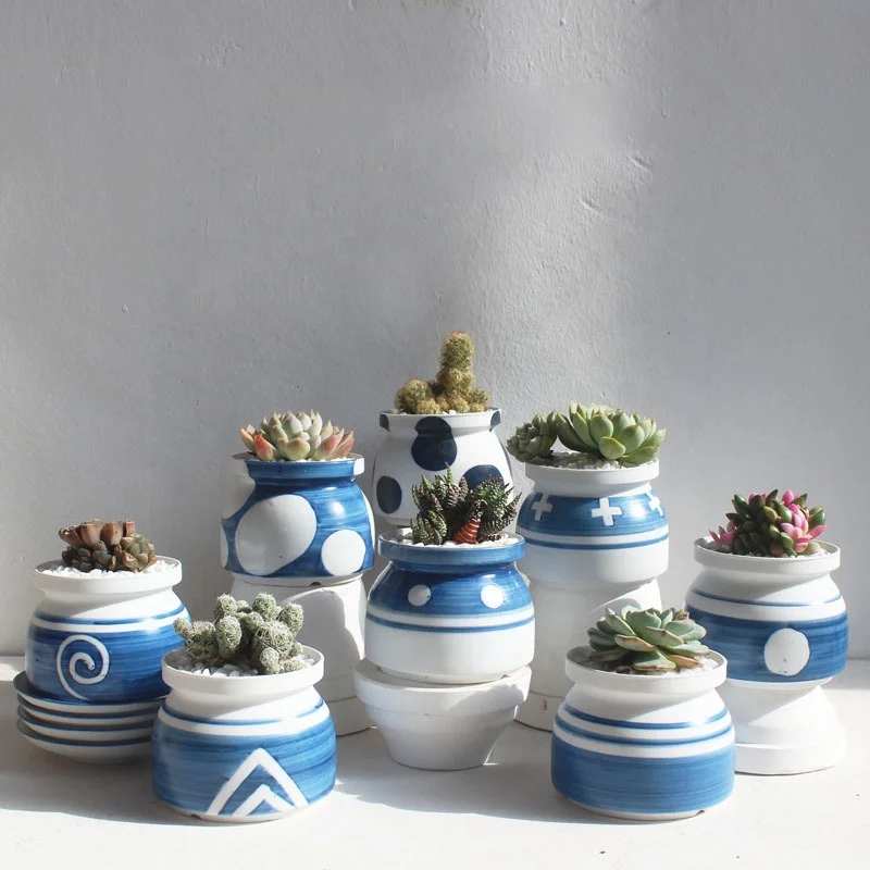 Hand-made ceramic succulent flower pot hot selling milk pot plants wholesale 
Hand-made ceramic succulent flower pot hot selling milk pot plants wholesale